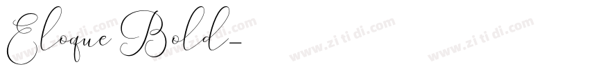 Eloque Bold字体转换